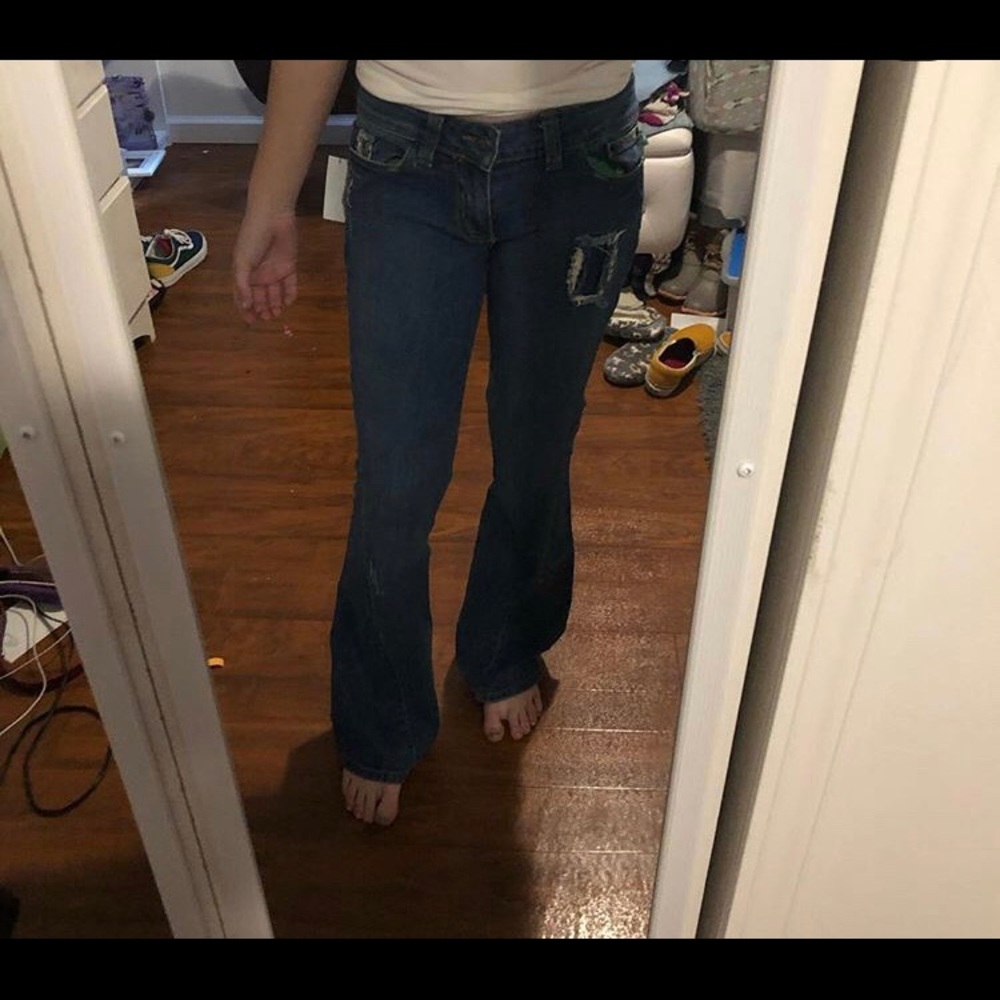 Cute boot cute jeans with patches